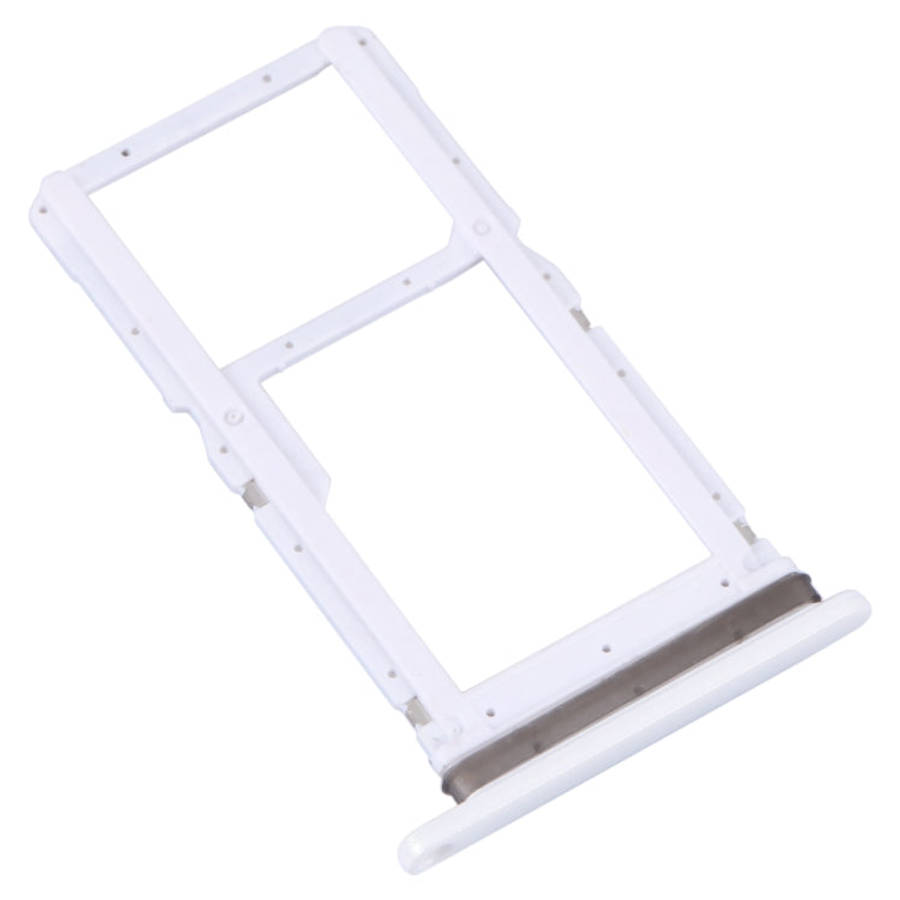 For Motorola Moto One Fusion Plus Original SIM Card Tray + Micro SD Card Tray (White)