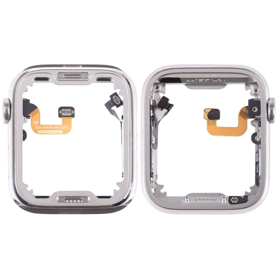 For Apple Watch Series 6 44mm LTE Version Stainless Steel Middle Frame Bezel Plate with Loudspeak...