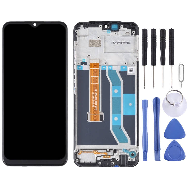 Original LCD Screen and Digitizer Full Assembly With Frame for OPPO Realme C15 RMX2180(Qualcomm V...