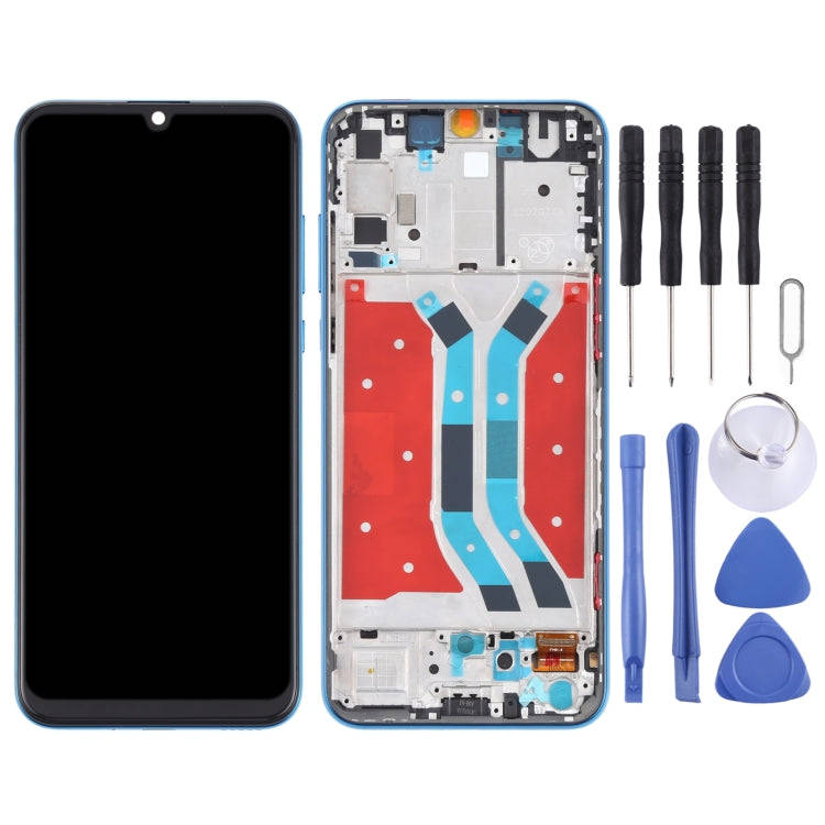 LCD Screen and Digitizer Full Assembly With Frame for Huawei P Smart S (Blue)