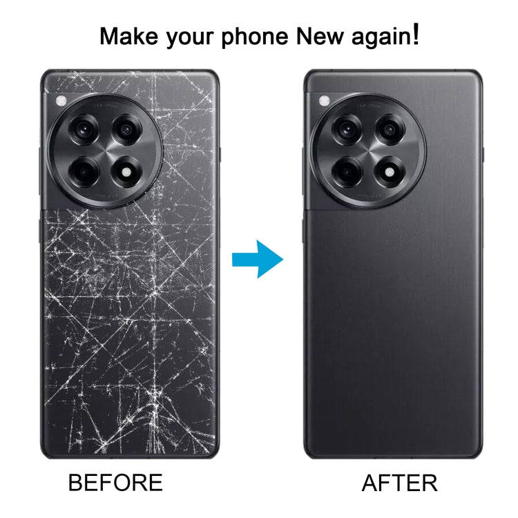 For OnePlus 12R CPH2609 CPH2585 Original Glass Battery Back Cover with Camera Lens(Black)