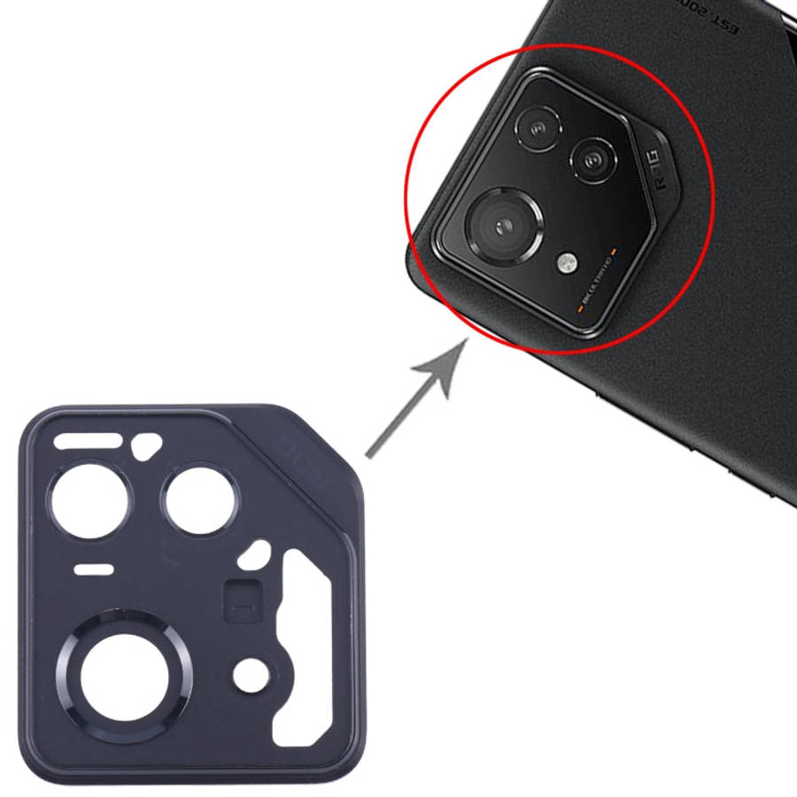 For Asus ROG Phone 8 Pro AI2401 AI2401_A Original Rear Camera Frame (Black)