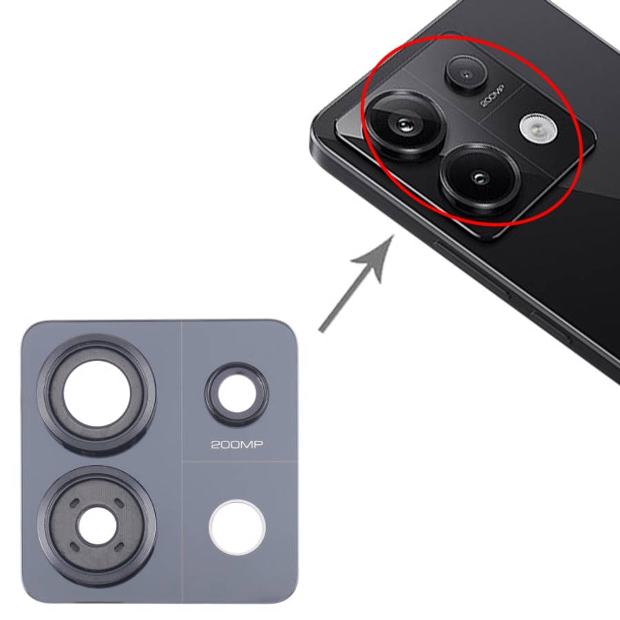 For Xiaomi Redmi Note 13 Pro 5G Back Camera Lens Frame (Black)