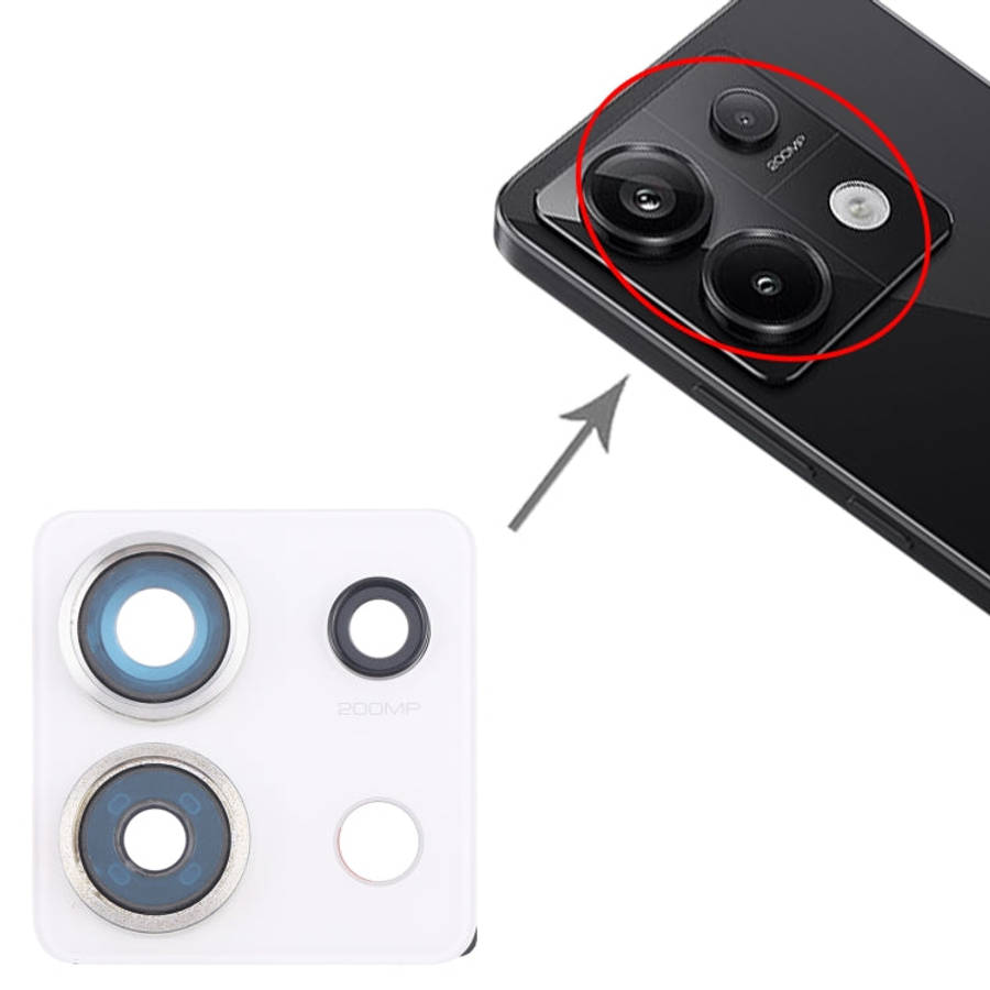 For Xiaomi Redmi Note 13 Pro 5G Back Camera Lens Frame (White)