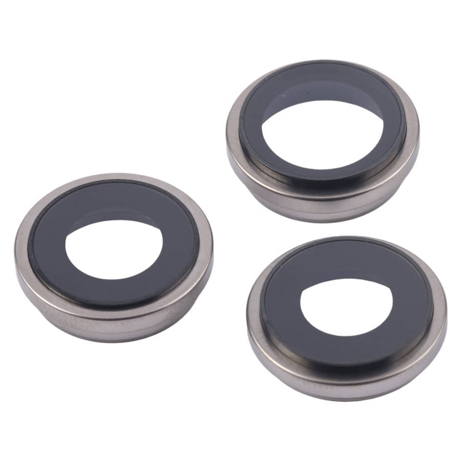For iPhone 16 Pro Max 3pcs/Set Camera Lens Cover (Titanium Color)