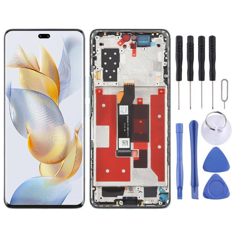 For Honor 90 Pro Original LCD Screen Digitizer Full Assembly with Frame (Green)