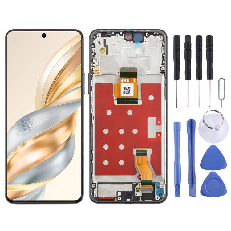 For Honor X60 Original LCD Screen Digitizer Full Assembly with Frame (Black)