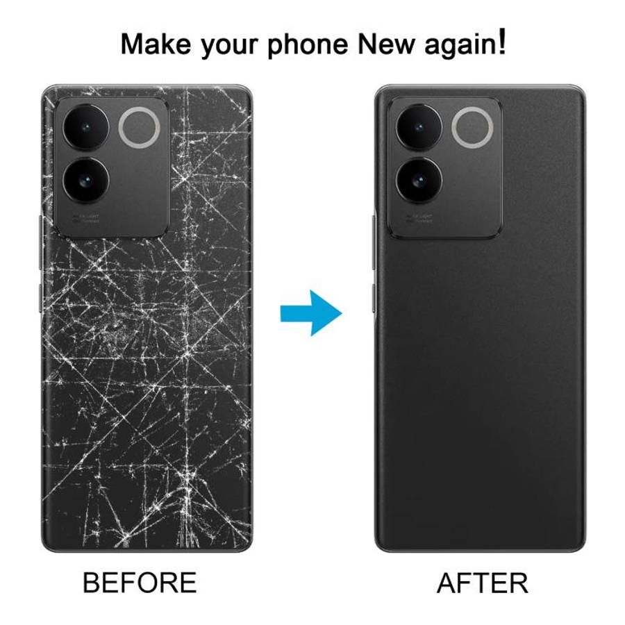 For vivo T2 Pro Battery Back Cover with Camera Lens Frame(Black)