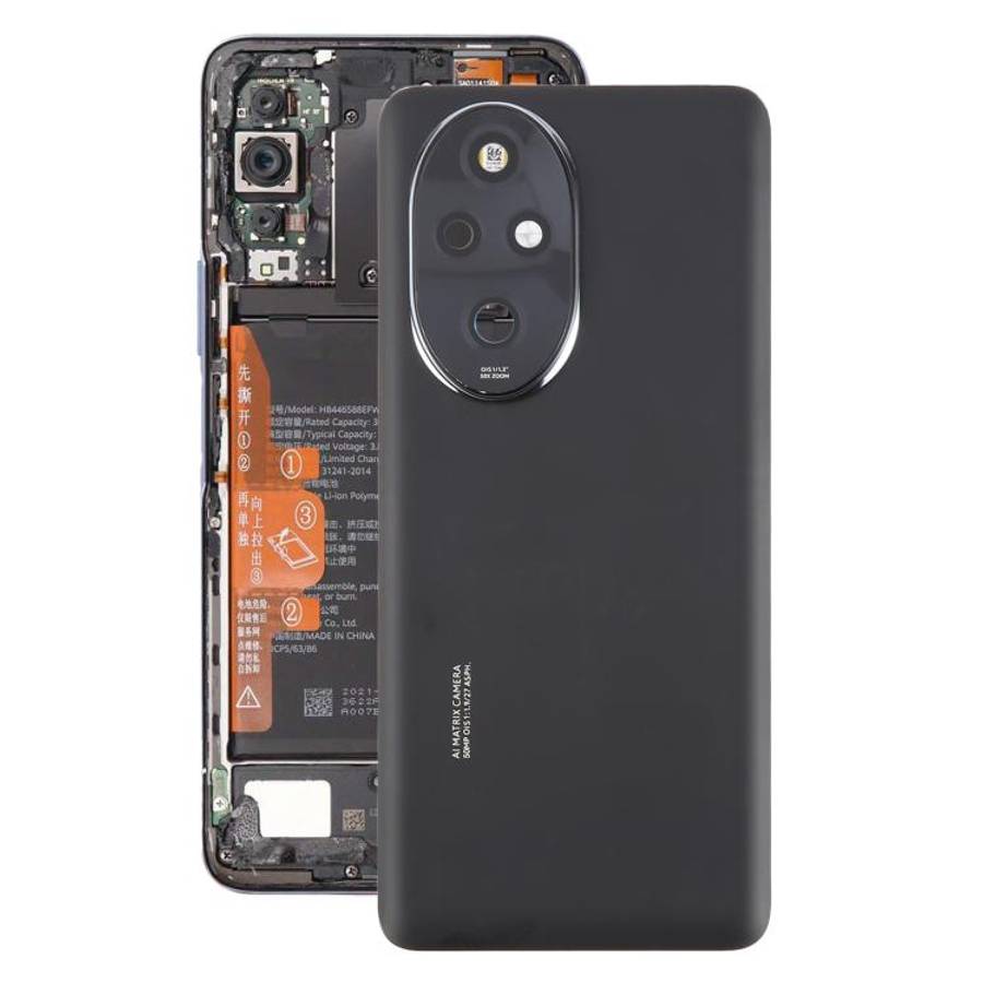 For Honor 200 Pro OEM Battery Back Cover with Camera Lens Frame(Black)