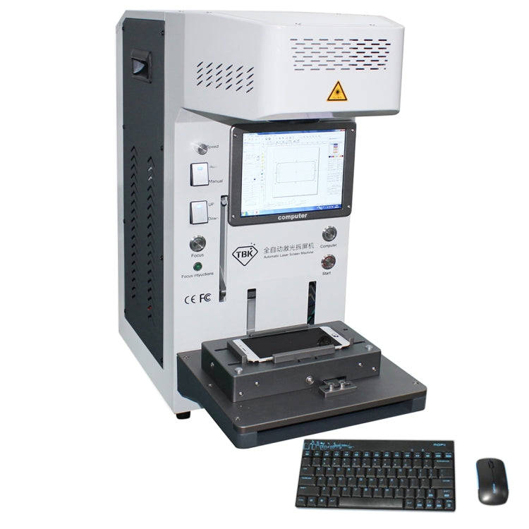 TBK-958A 220V Automatic Laser Cutting Machine Back Glass Remover Laser Separating Engraving Marki...