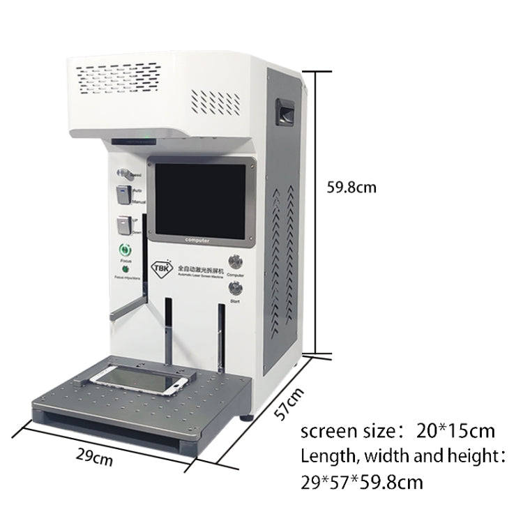 TBK-958A 220V Automatic Laser Cutting Machine Back Glass Remover Laser Separating Engraving Marki...