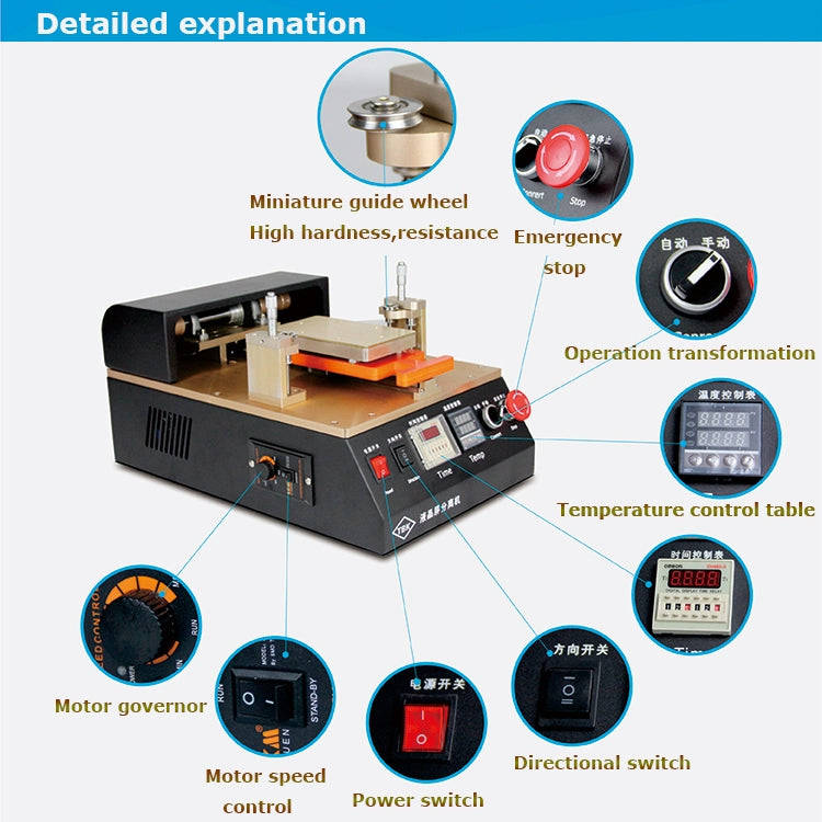 TBK958 Aluminum Alloy LCD Screen Automatic Separation Machine Built-in Temperature Control Chip F...