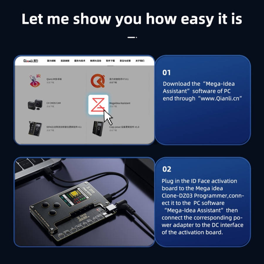 MEGA-IDEA Clone DZ03 Battery Activation & Face ID Dot Matrix Programmer for iPhone 8-14 Pro Max, ...