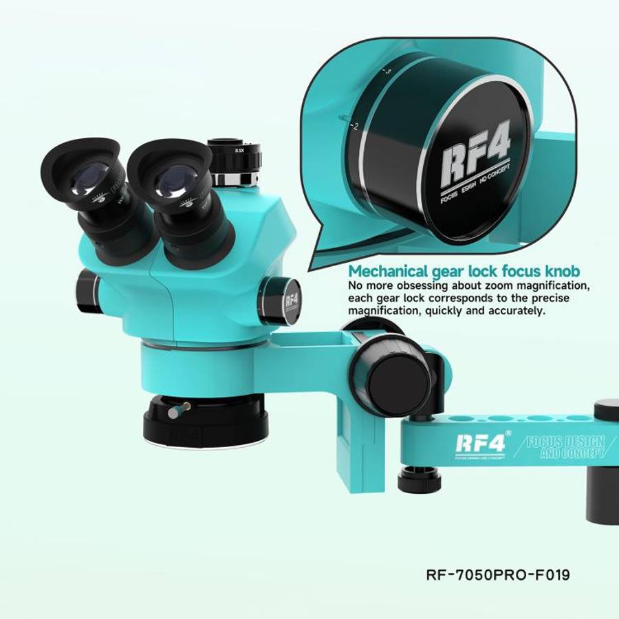 RF4 RF7050PRO-FO19 360 Degree Adjustable Universal Telescopic Rotating Lifting Microscope with Si...