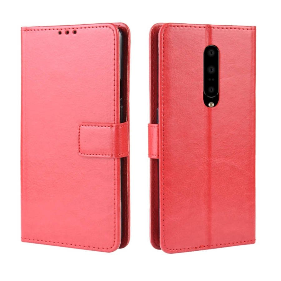 Retro Crazy Horse Texture Horizontal Flip Leather Case for OnePlus 7 Pro, with Holder & Card Slot...
