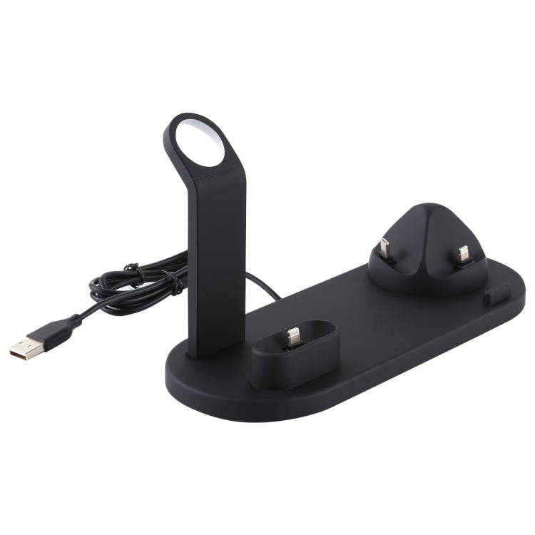 HQ-UD15 5 in 1 Micro USB + USB-C / Type-C + 8 Pin Interface Phone Charging Base with 8 Pin Earpho...