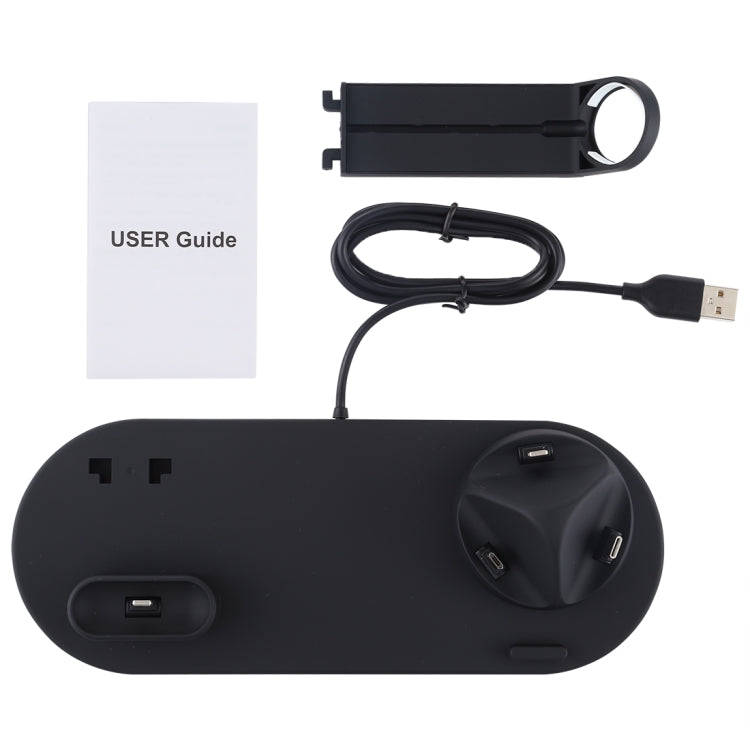 HQ-UD15 5 in 1 Micro USB + USB-C / Type-C + 8 Pin Interface Phone Charging Base with 8 Pin Earpho...
