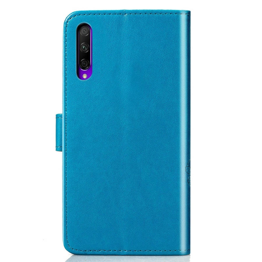 Lucky Clover Pressed Flowers Pattern Leather Case for Huawei Honor 9X Pro, with Holder & Card Slo...