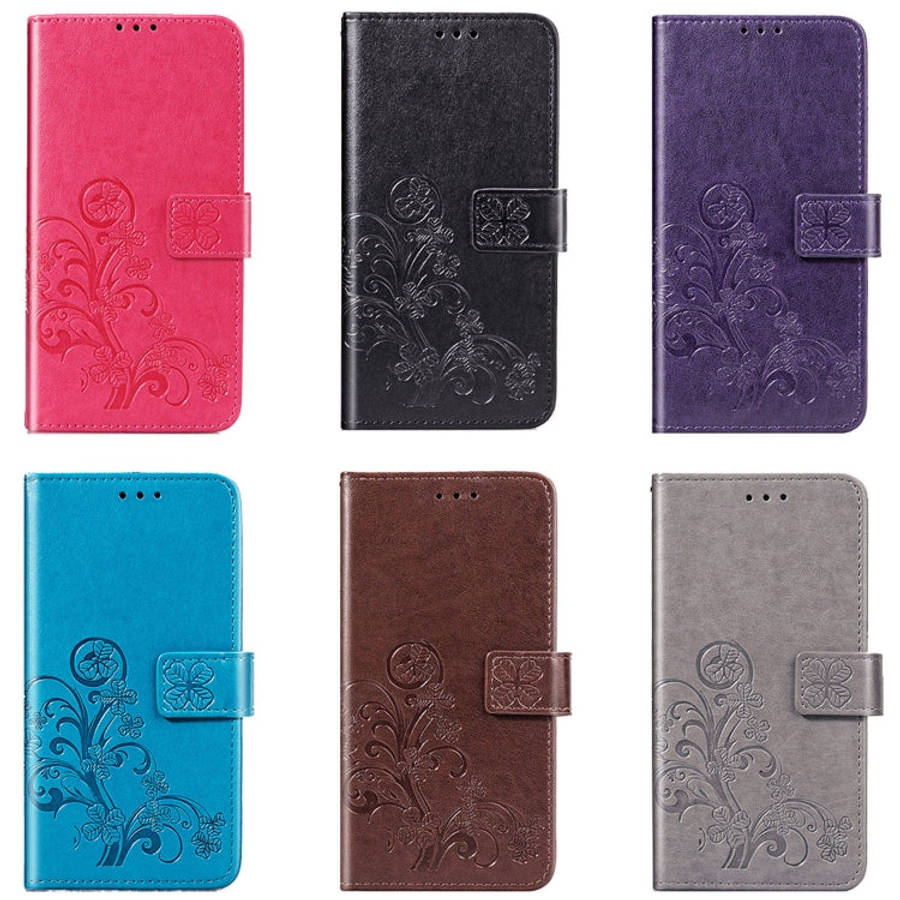 Lucky Clover Pressed Flowers Pattern Leather Case for Huawei Honor 9X Pro, with Holder & Card Slo...