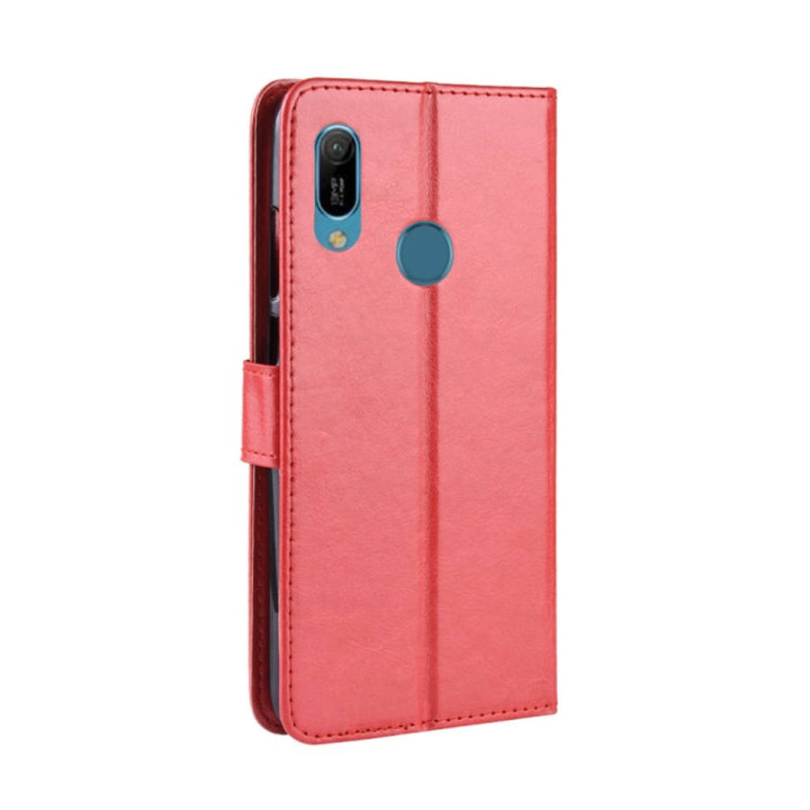 Retro Crazy Horse Texture Horizontal Flip Leather Case for Huawei Y6 (2019), with Holder & Card S...