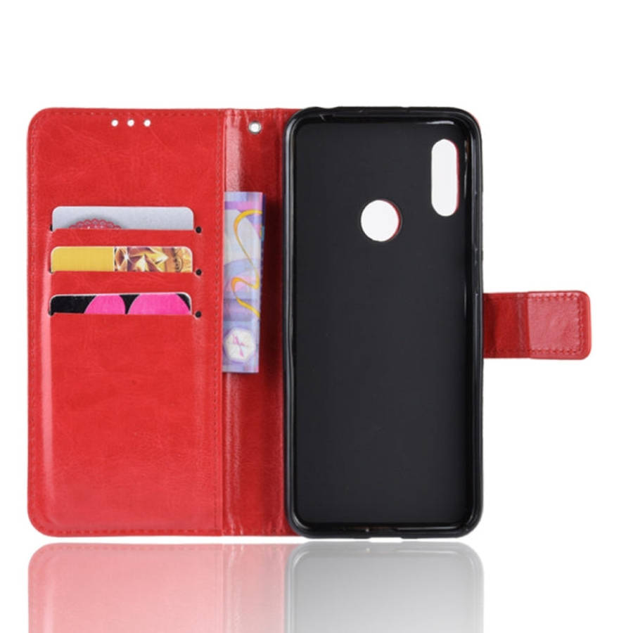 Retro Crazy Horse Texture Horizontal Flip Leather Case for Huawei Y6 (2019), with Holder & Card S...