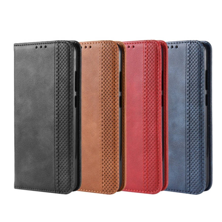 Magnetic Buckle Retro Crazy Horse Texture Horizontal Flip Leather Case for Huawei Y6 Pro (2019)  ...