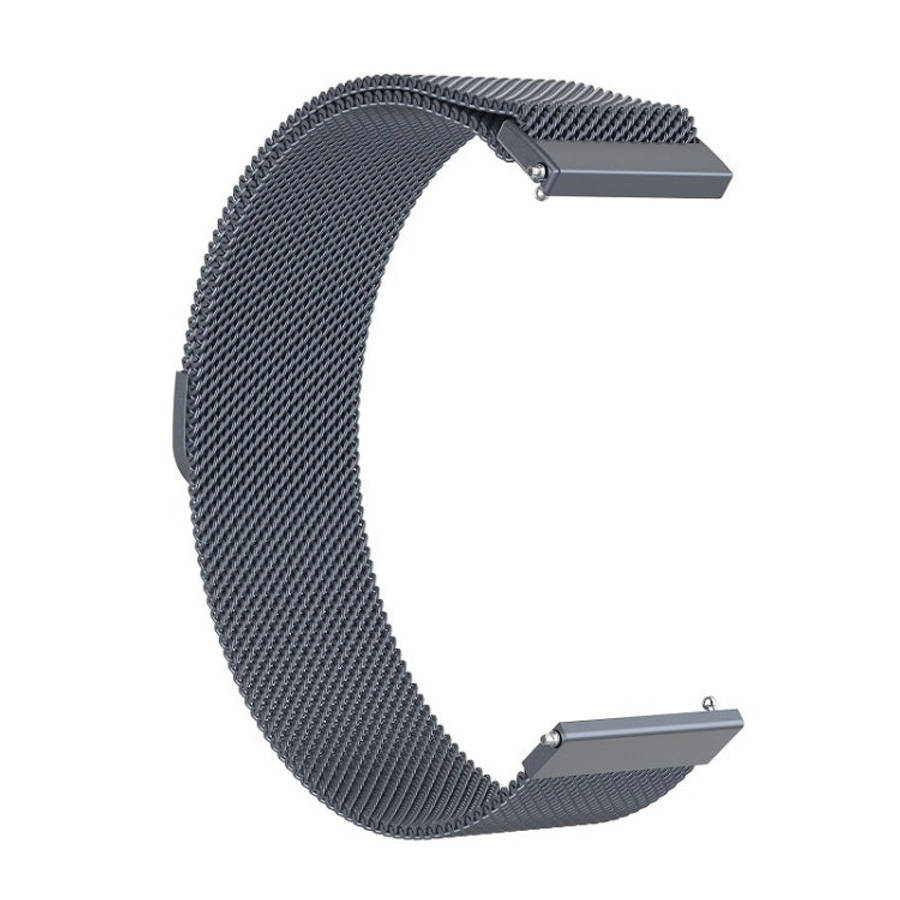 18mm Milan Stainless Steel Mesh Watch Band(Gray)