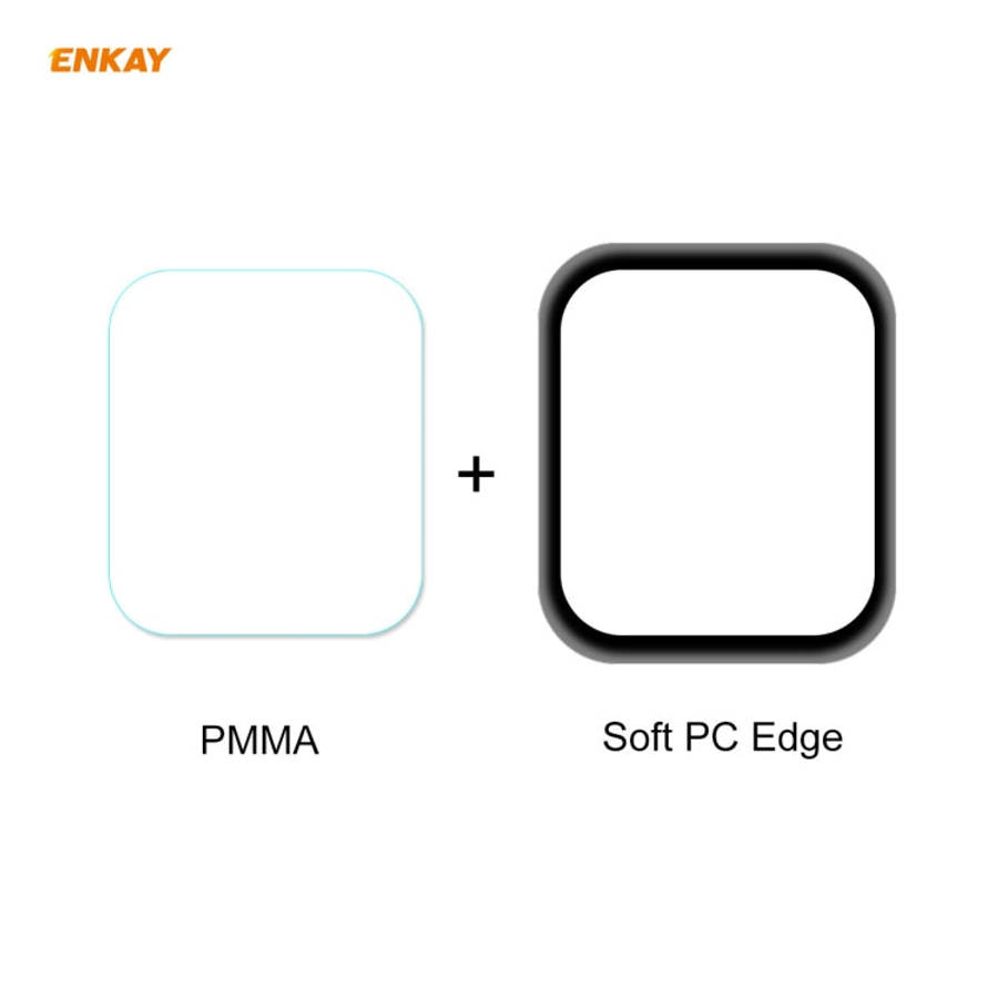 For Apple Watch 6/5/4/SE 44mm ENKAY Hat-Prince 3D Full Screen Soft PC Edge + PMMA HD Screen Prote...