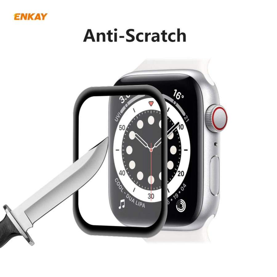 For Apple Watch 6/5/4/SE 44mm ENKAY Hat-Prince 3D Full Screen Soft PC Edge + PMMA HD Screen Prote...