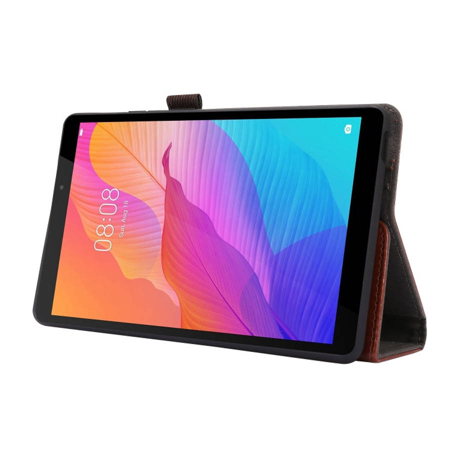 For Huawei MatePad T8 8.0 2-Folding Business Horizontal Flip PU Leather Case with Card Slots & Ho...