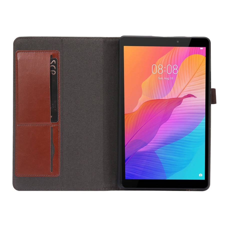 For Huawei MatePad T8 8.0 2-Folding Business Horizontal Flip PU Leather Case with Card Slots & Ho...