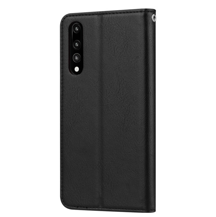 Knead Skin Texture Horizontal Flip Leather Case for Huawei P20, with Photo Frame & Holder & Card ...