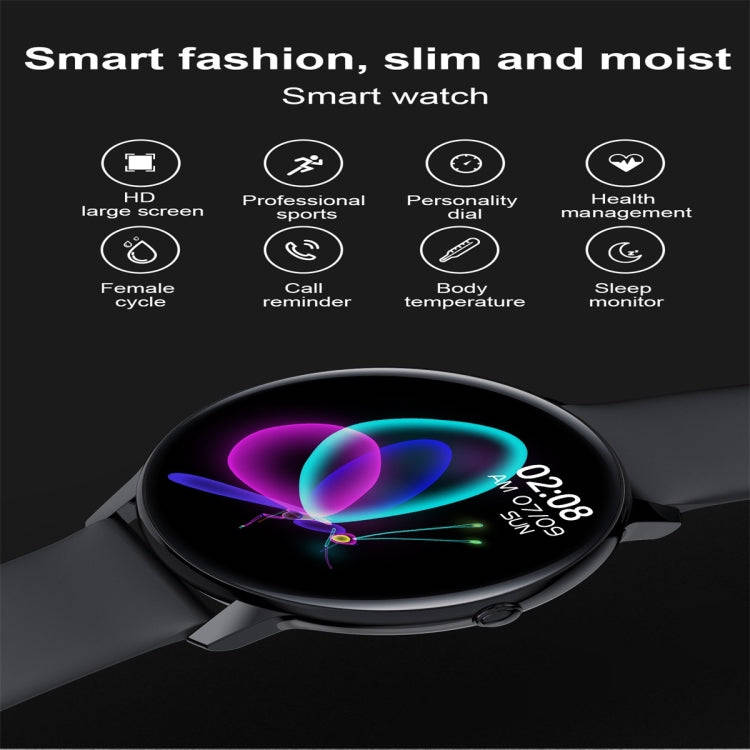 W68 1.4 inch Color Screen Smart Watch, IP68 Waterproof, Support Temperature Monitoring/Heart Rate...