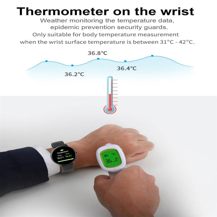W68 1.4 inch Color Screen Smart Watch, IP68 Waterproof, Support Temperature Monitoring/Heart Rate...