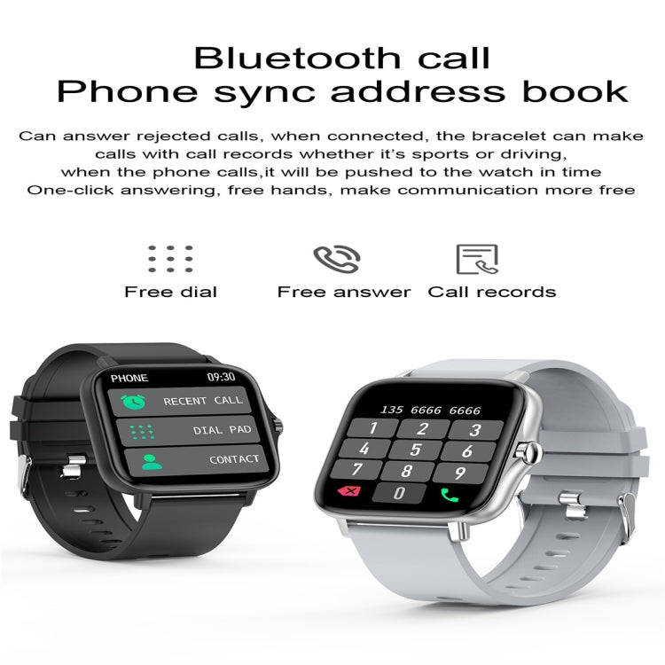 T42 1.7 inch Color Screen Smart Watch, IP67 Waterproof, Support Bluetooth Call/Heart Rate Monitor...