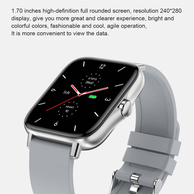 T42 1.7 inch Color Screen Smart Watch, IP67 Waterproof, Support Bluetooth Call/Heart Rate Monitor...