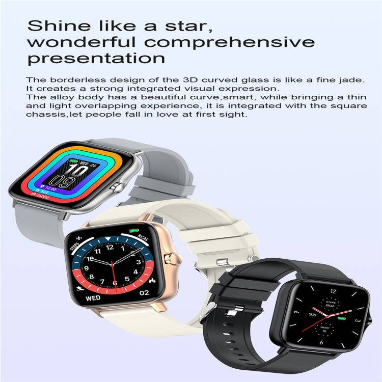 T42 1.7 inch Color Screen Smart Watch, IP67 Waterproof, Support Bluetooth Call/Heart Rate Monitor...