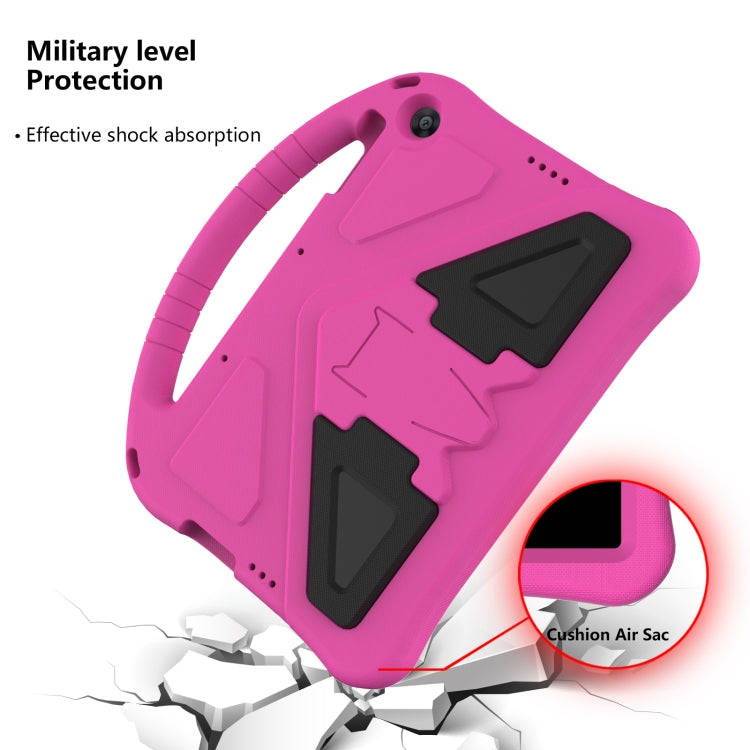 For Huawei MatePad T 10s 10.1 EVA Flat Anti Falling Protective Case Shell with Holder(RoseRed)
