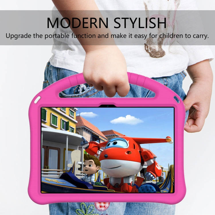 For Huawei MatePad T 10s 10.1 EVA Flat Anti Falling Protective Case Shell with Holder(RoseRed)