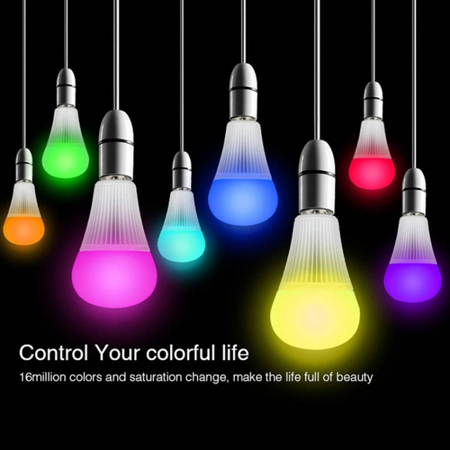 FUT012 E27 9W RGB + CCT LED Bulb Light 100V-240V Full Color Remote Control Smart Bulb WiFi 2.4G W...