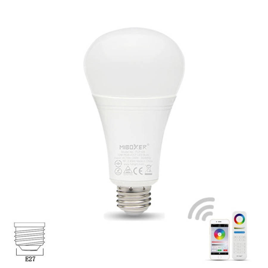 FUT105 12W RGB + CCT LED Bulb Light E27 Indoor Light 2.4G Remote Smart Phone APP Control Bedroom ...