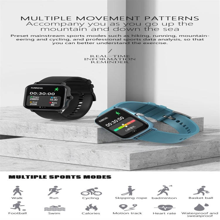 Y20 1.69 inch Color Screen Smart Watch IP67 Waterproof,Support Heart Rate Monitoring/Blood Pressu...
