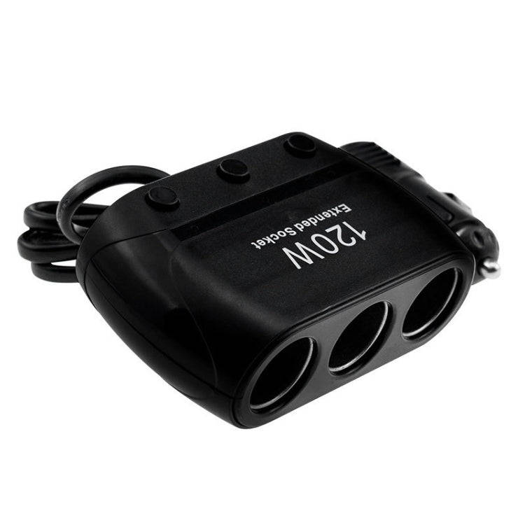 Cigarette Lighter Adapter Splitter 3 Sockets Cigarette Lighter Splitter 12V/24V Power Car Charger...