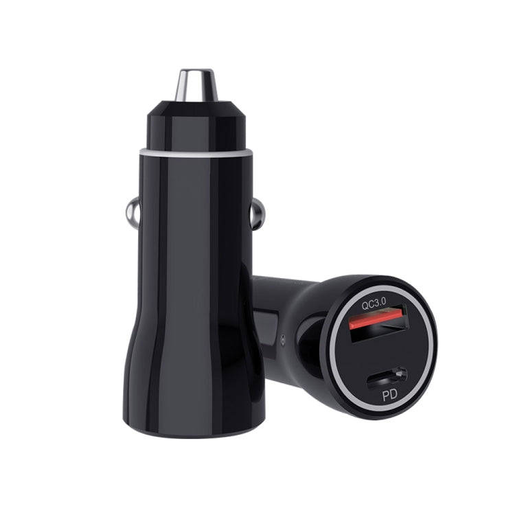 P21 PD 20W USB-C / Type-C + QC3.0 18W USB Fast Car Charger with USB-C / Type-C to USB-C / Type-C ...
