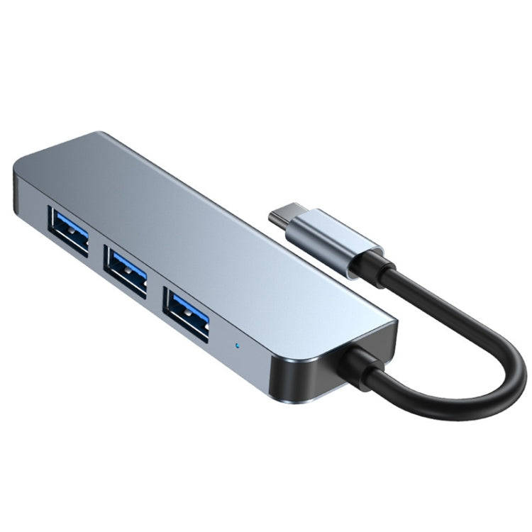 4 in 1 Type-C to 3 x USB 2.0 Ports + USB 3.0 Port Network HUB