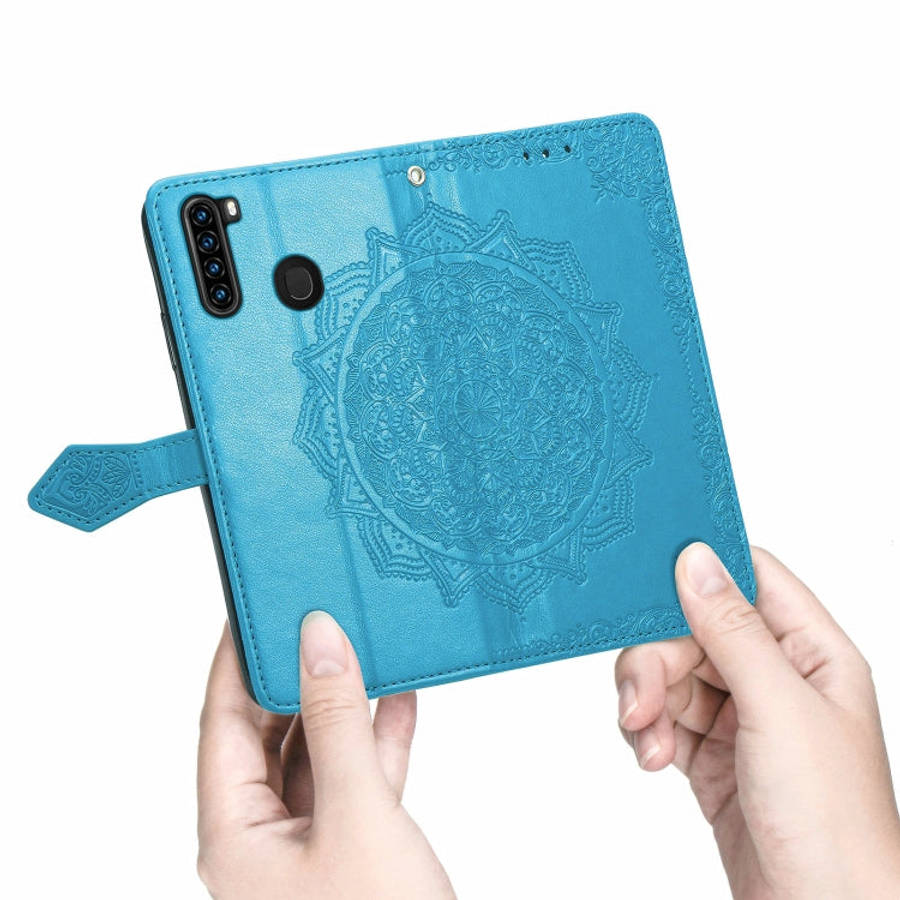 For Blackview A80 Pro Mandala Flower Embossed Horizontal Flip Leather Case with Holder & Three Ca...