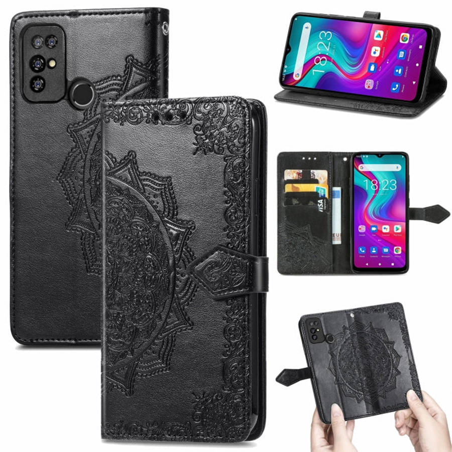 For Doogee X96 Pro Mandala Flower Embossed Horizontal Flip Leather Case with Holder & Three Card ...