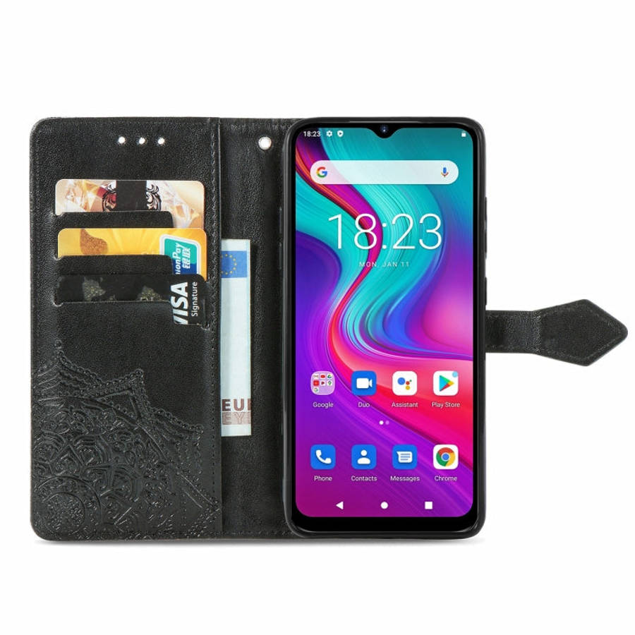 For Doogee X96 Pro Mandala Flower Embossed Horizontal Flip Leather Case with Holder & Three Card ...