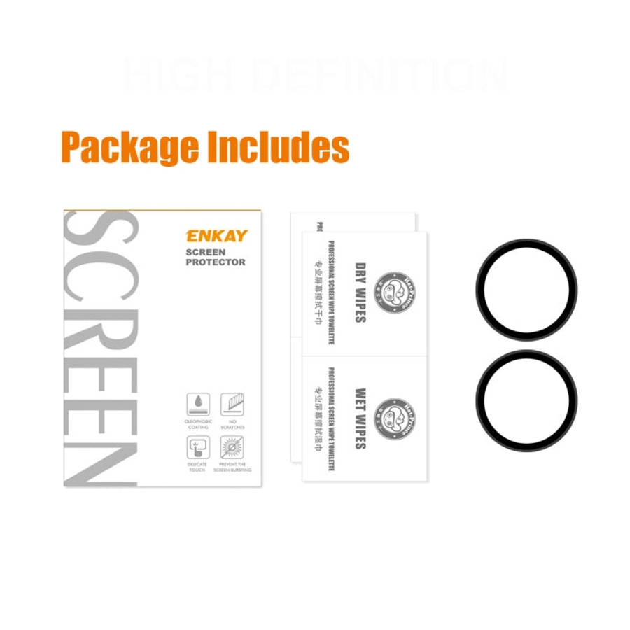 2 PCS For Samsung Galaxy Watch4 44mm ENKAY Hat-Prince 3D Full Coverage Soft PC Edge + PMMA HD Scr...
