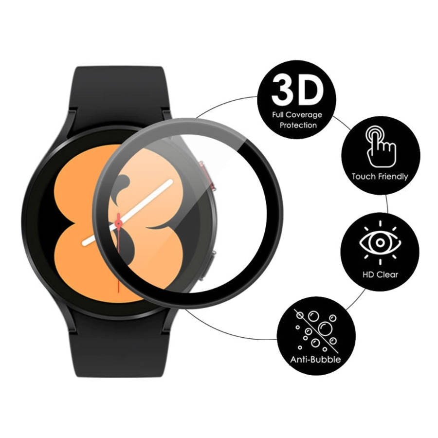 10 PCS For Samsung Galaxy Watch4 44mm ENKAY Hat-Prince 3D Full Coverage Soft PC Edge + PMMA HD Sc...